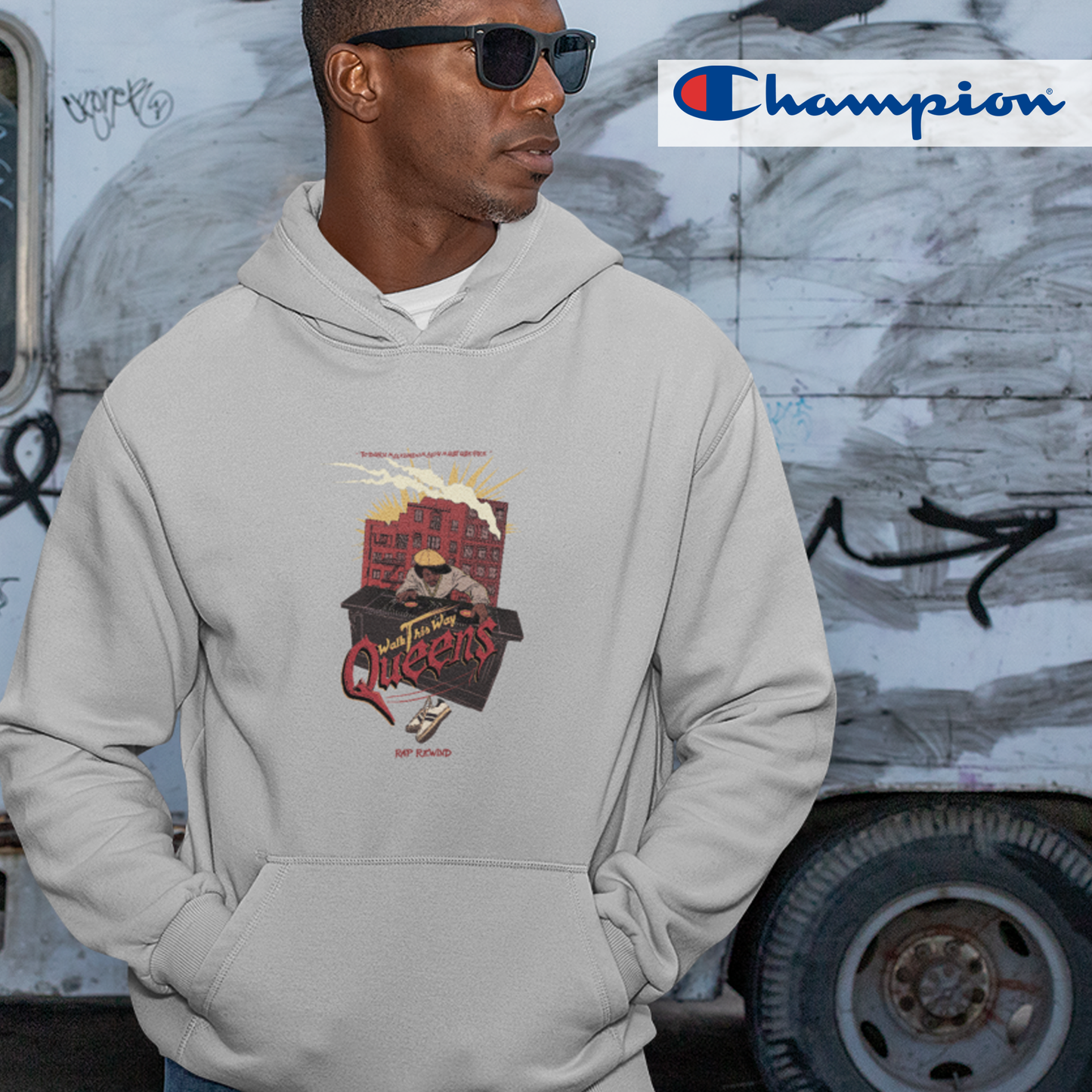 Queens Rap Rewind x Champion Hoodie