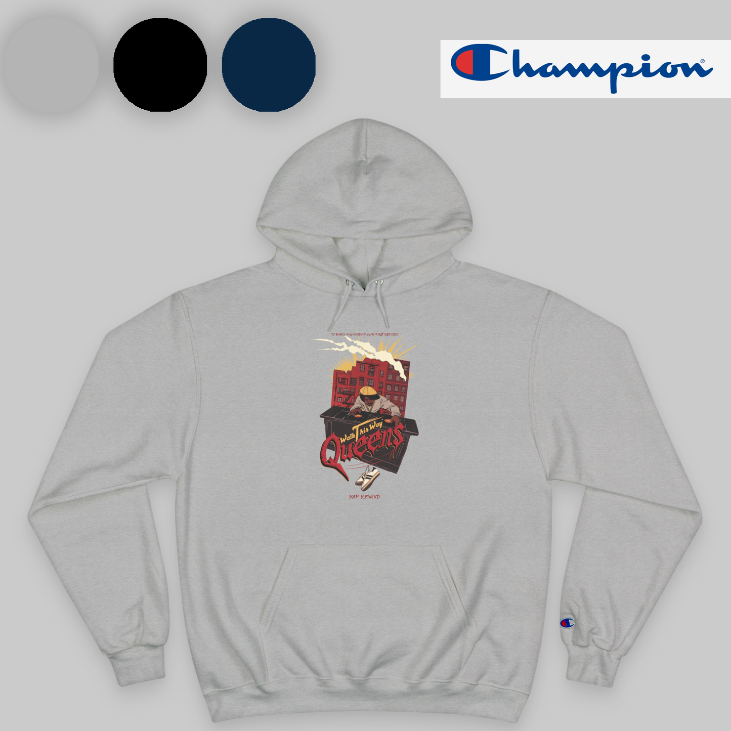 Queens Rap Rewind x Champion Hoodie