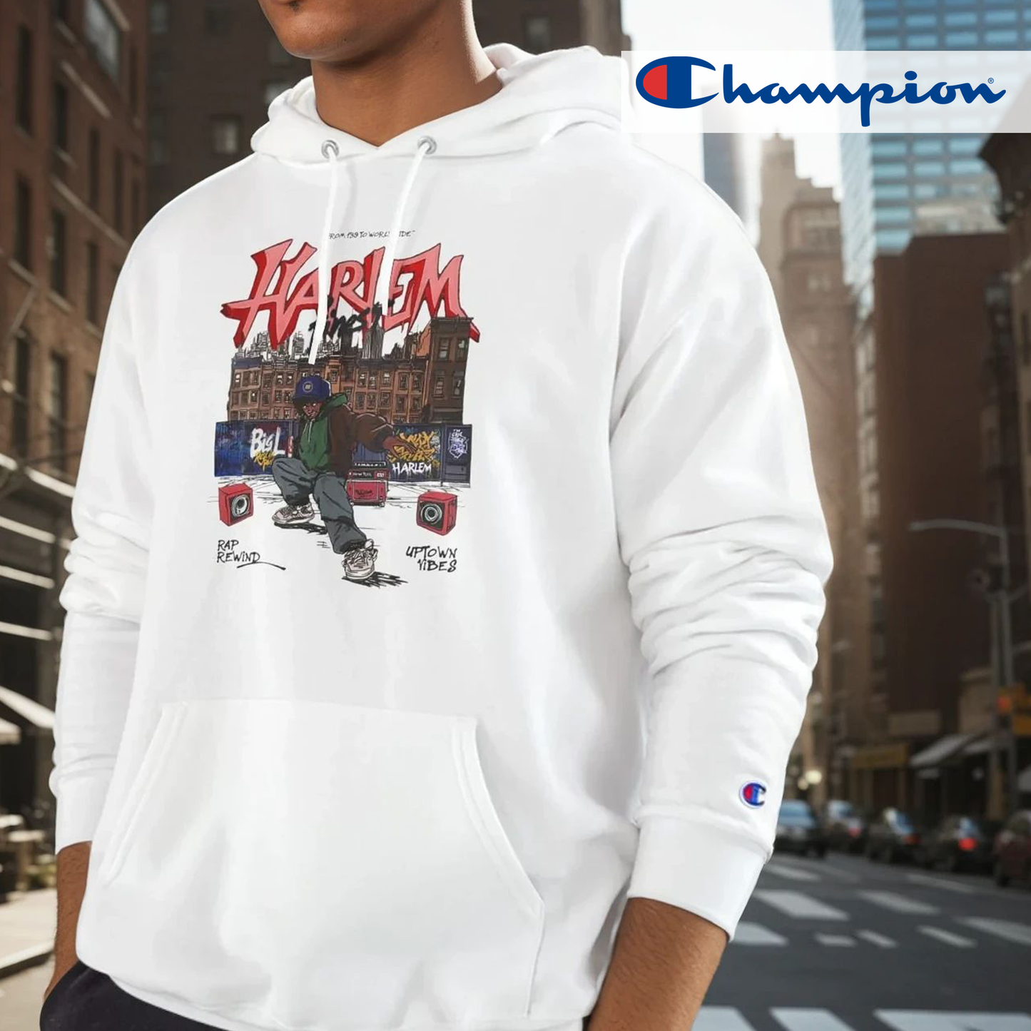 Champion White Harlem Hoodies