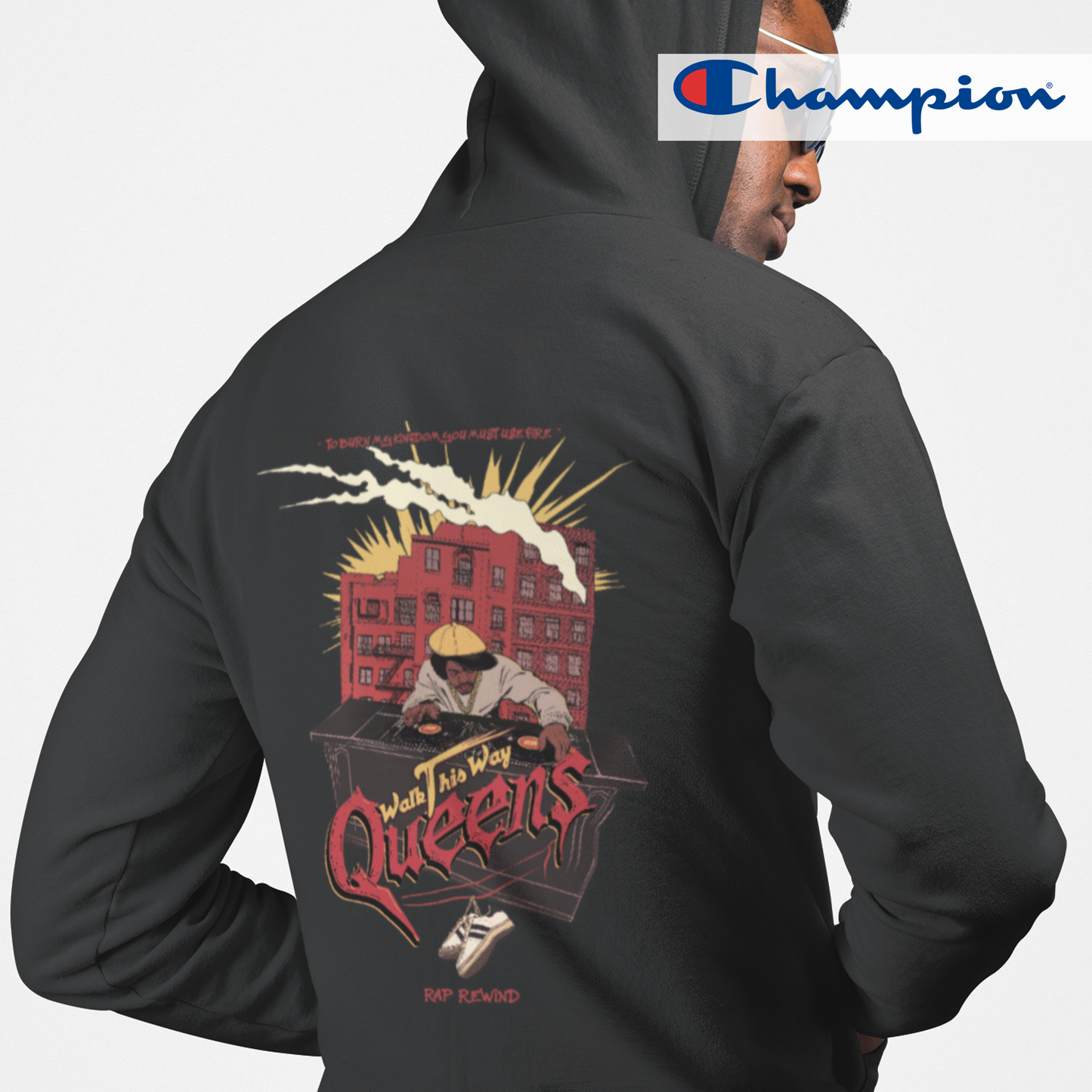 Queens Rap Rewind x Champion Hoodie