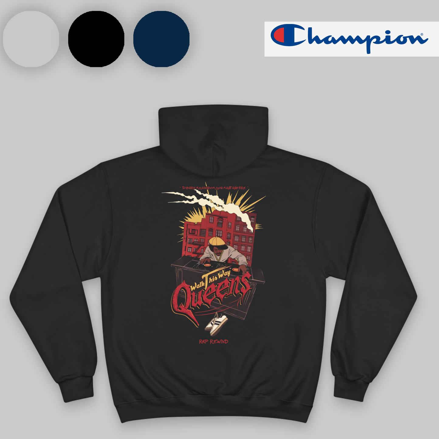Queens Rap Rewind x Champion Hoodie
