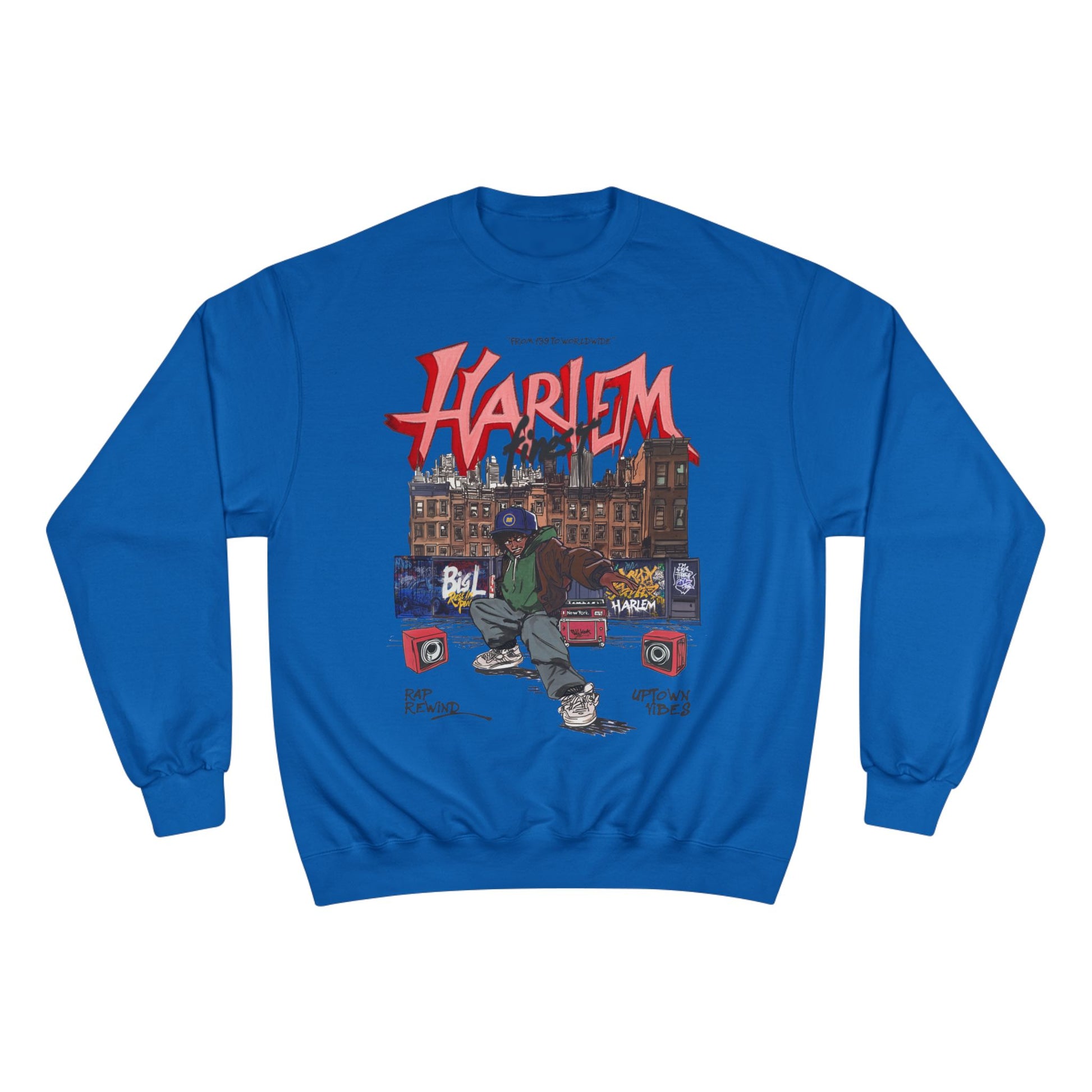 Blue Harlem Rap Rewind Sweatshirt